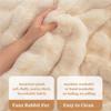 SDNAM Plush Faux Fur Chair Cushion, Gray, 40 x 100 cm view 4
