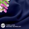 LONGCAO Blackout Curtain with Grommets, 160 x 210 cm, Thermal Curtain, Dark Blue view 3