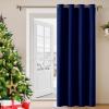 LONGCAO Blackout Curtain with Eyelets, 220 x 160 cm, Thermal Curtain, Dark Blue view 2