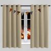LONGCAO Blackout Curtain with Grommets, 210 x 140 cm, Khaki view 1