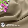 LONGCAO Blackout Curtain with Grommets, 210 x 140 cm, Khaki view 3