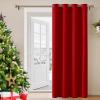 LONGCAO Red Blackout Thermal Curtain with Eyelets, 270 x 140 cm, 1 Piece view 2
