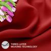 LONGCAO Red Blackout Thermal Curtain with Eyelets, 270 x 140 cm, 1 Piece view 3