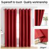 LONGCAO Red Blackout Thermal Curtain with Eyelets, 270 x 140 cm, 1 Piece view 4