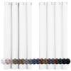 LONGCAO Blackout Curtain with Grommets, 140 x 70 cm, Thermal Heat-Blocking, Short, 1-Piece, White view 1