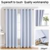 LONGCAO Blackout Curtain with Grommets, 140 x 70 cm, Thermal Heat-Blocking, Short, 1-Piece, White view 4