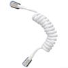 Retractable Spring Shower Hose, 2 m, Copper, for Bidets and Toilet Sprayers, White view 1
