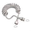 Retractable Spring Shower Hose, 2 m, Copper, for Bidets and Toilet Sprayers, White view 2