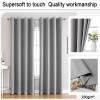 LONGCAO Blackout Curtains 170 x 230 cm, Thermal Curtains with Metal Grommets, Light Gray view 4