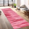 SGLGSTORE Hallway Runner Rug, Kitchen Runner, Non-Slip Washable Dirt-Trapping Mat, Red/Pink, 100 x 500 cm view 3