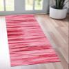 SGLGSTORE Hallway Runner Rug, Kitchen Runner, Non-Slip Washable Dirt-Trapping Mat, Red/Pink, 100 x 500 cm view 4