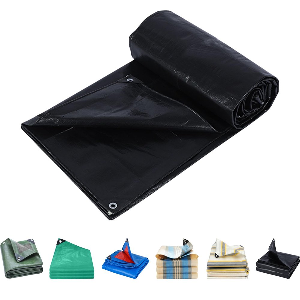 Waterproof Tarp 130 x 140 cm, Tear-Resistant, UV-Stabilized, Mold-Resistant, Weatherproof