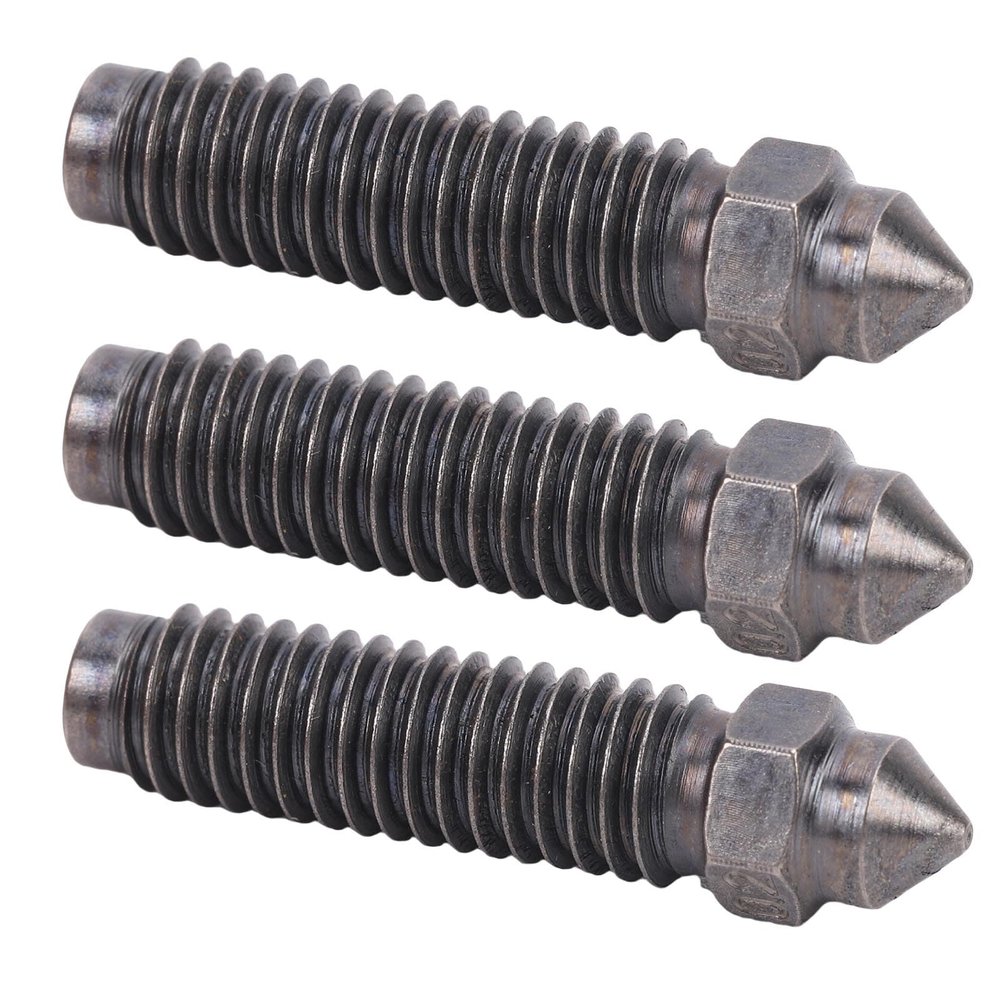 Spacnana Hardened Steel Nozzles, 3-Pack, 0.2 mm, High Flow, CNC-Machined, for Carbon 3D Printers
