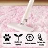 GOUSANG Shaggy Rug 260 x 330 cm, Lint-Free, High-Pile, Washable, Silk-Sheen, for Bedroom, Kids' Room or Lounge, Light Pink view 3