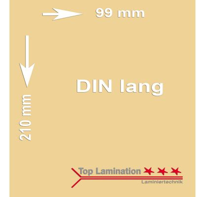Top Lamination 50 Sheets Beige 120 gsm DL (99 x 210 mm) Printable Premium Colored Paper