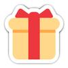 Laminated Gift Emoji Sticker, 300 mm, 1 Piece view 1