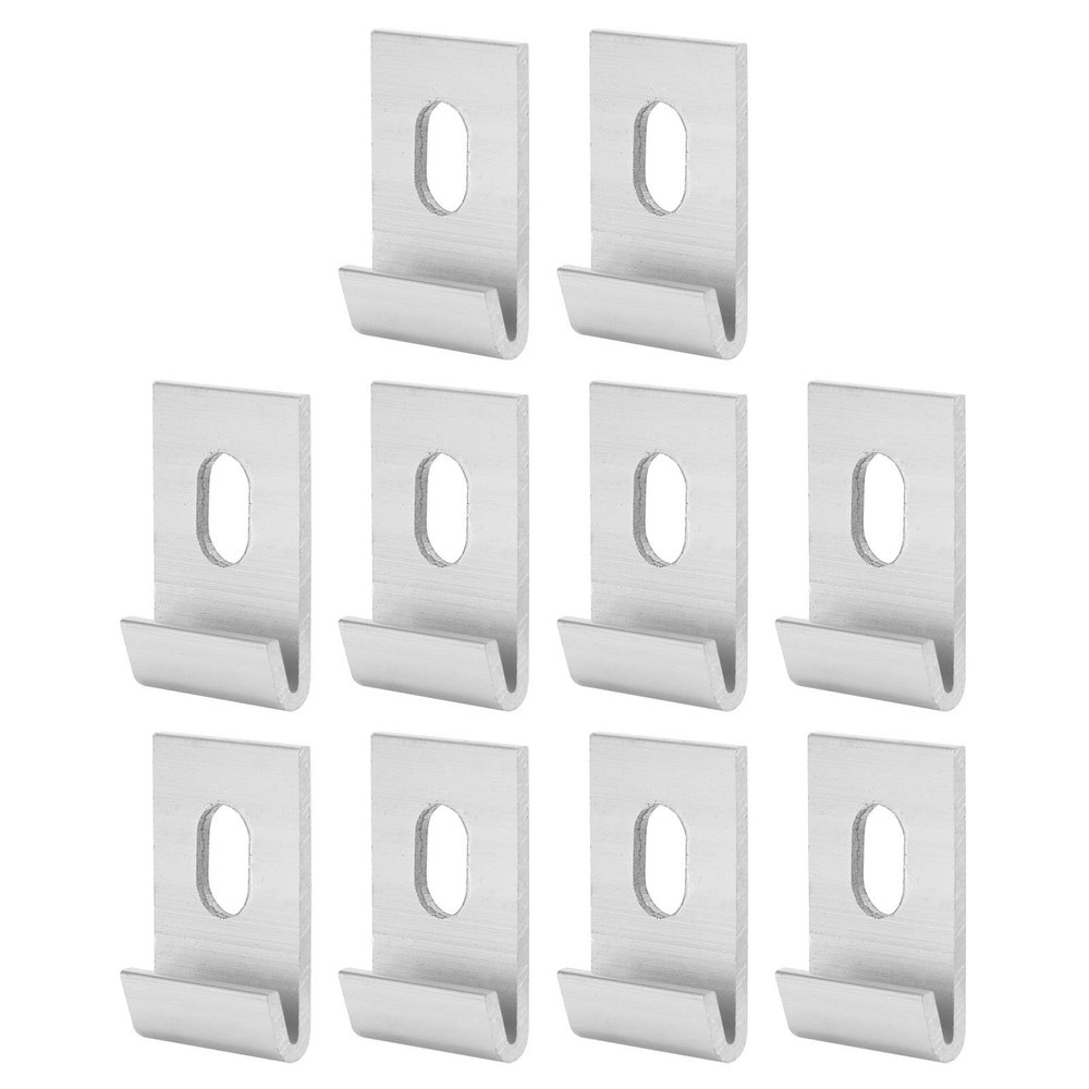 Depisuta 10-Piece Silver Base Clip Fastening Set for Greenhouses (#11)