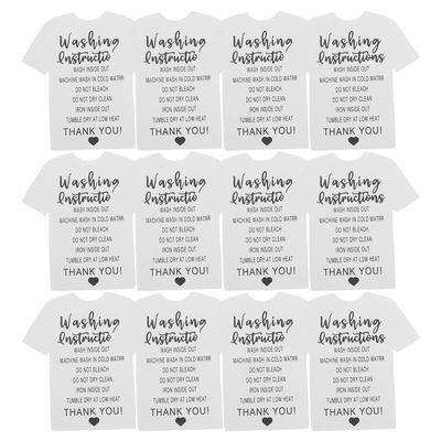 300 Paper Washing Instruction Cards for Clothing