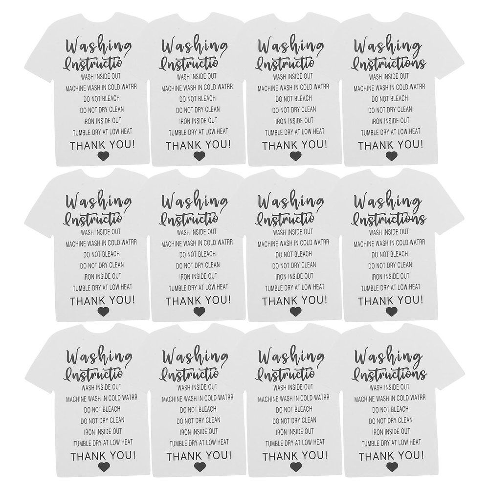 300 Paper Washing Instruction Cards for Clothing