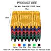 Modular Interlocking Garage Floor Mat, 40 x 40 x 4 cm, Gray, 20 Pieces view 2
