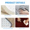 FEIJUAND Shaggy Plush Rug 110 x 240 cm, Washable and Non-Slip, for Bedroom, Patio and Garden, Light Gray view 4