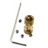 GuidNaurys 1 Pc. Metal Shaft Coupling, 20 mm Long, 3.17 mm to 4 mm Bore, M3 Screw view 2