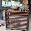 Outdoor Air Conditioner Cover, Vintage Wooden Privacy Screen, Weather-Resistant, 80 x 32 x 70 cm view 3