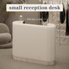 Folding Oval Reception Counter with Acrylic Shelves view 3