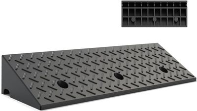 Generic Rubber Curb Ramp, 100 x 30 x 11 cm