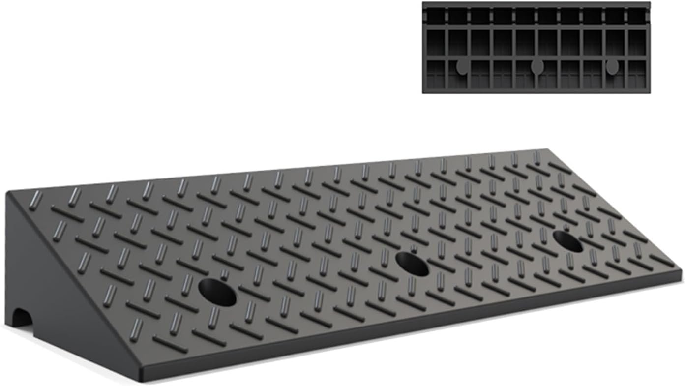Generic Rubber Curb Ramp, 100 x 30 x 11 cm