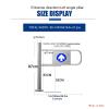 Metal Security Swing Gate for Supermarket Entrance, One-Way Access (Left, W55 cm / 21.6 in / 1.8 ft) view 2
