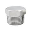 External Hex-Head Threaded Pipe Plug, 2 in NPT Stainless Steel view 1