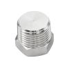 External Hex-Head Threaded Pipe Plug, 2 in NPT Stainless Steel view 3