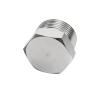 External Hex-Head Threaded Pipe Plug, 2 in NPT Stainless Steel view 4