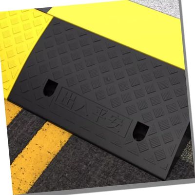 Generic Black Rubber-Plastic Curb Ramp, 50 x 27 x 12 cm
