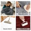 ZHIQXUE Shaggy Rug, 80 x 150 cm, Non-Slip, Washable, Soft, Light Gray view 4