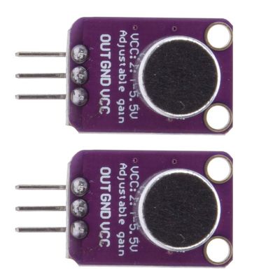 KIMISS 2-Piece MAX4466 Electret Microphone Amplifier Module with Adjustable Gain