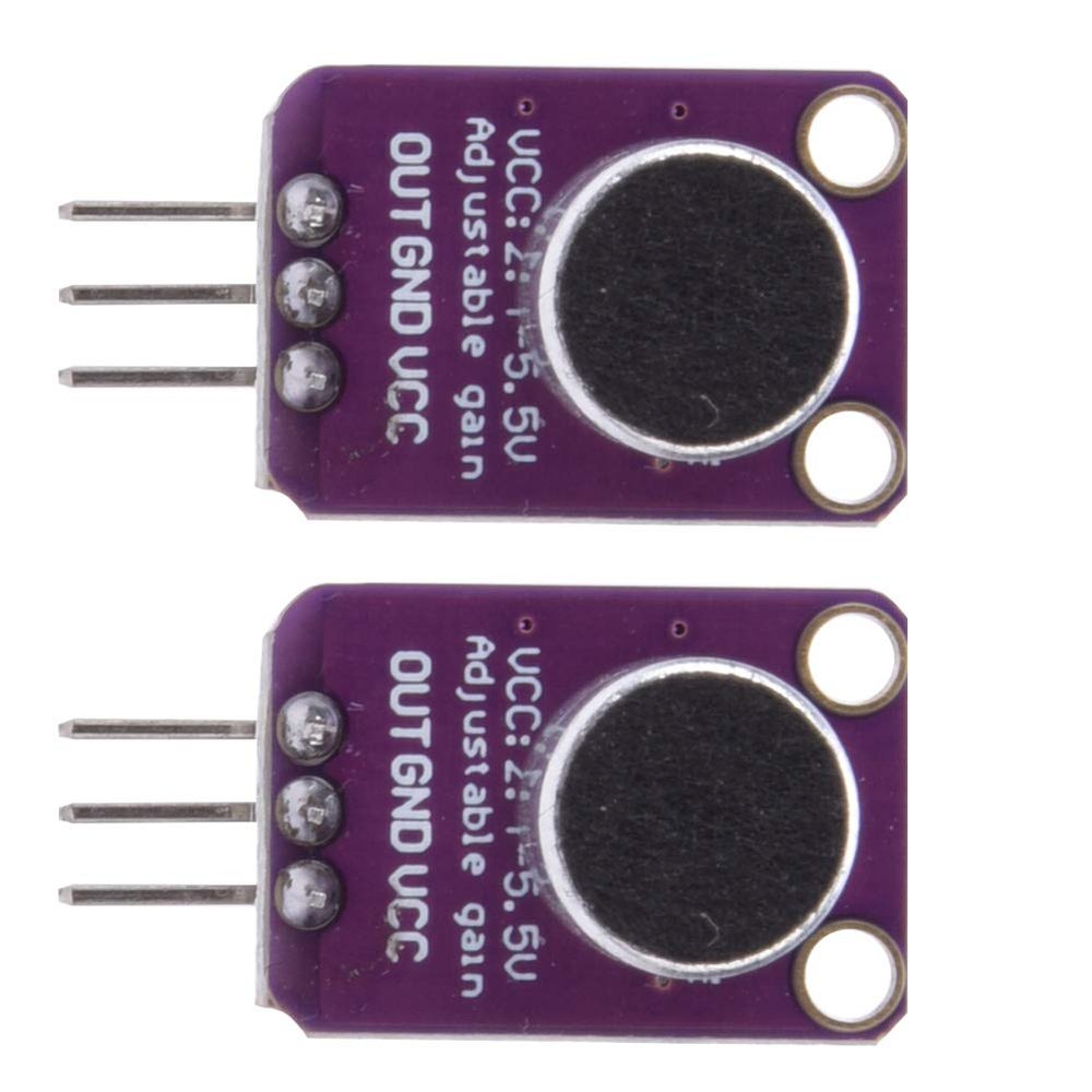 KIMISS 2-Piece MAX4466 Electret Microphone Amplifier Module with Adjustable Gain