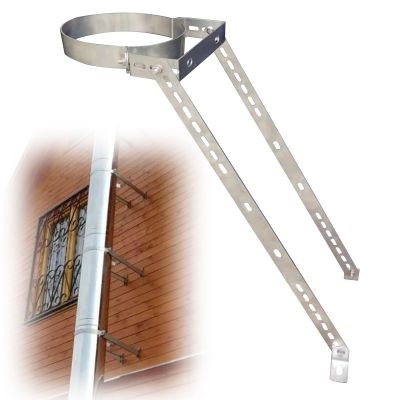 Adjustable Stainless Steel Roof Chimney Support for 280 mm (11 in) Pipes