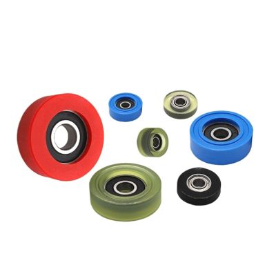 1 pc Polyurethane Molded Bearing, Polyurethane-Coated Bearing, PU Roller-Coated Guide Wheel (PU69310-4)
