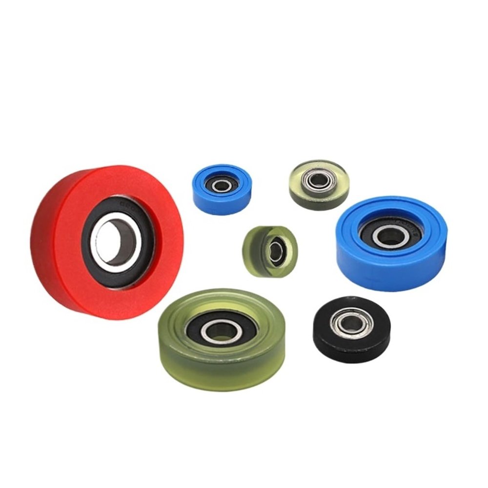 1 pc Polyurethane Molded Bearing, Polyurethane-Coated Bearing, PU Roller-Coated Guide Wheel (PU69310-4)