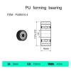 1 pc Polyurethane Molded Bearing, Polyurethane-Coated Bearing, PU Roller-Coated Guide Wheel (PU69310-4) view 2