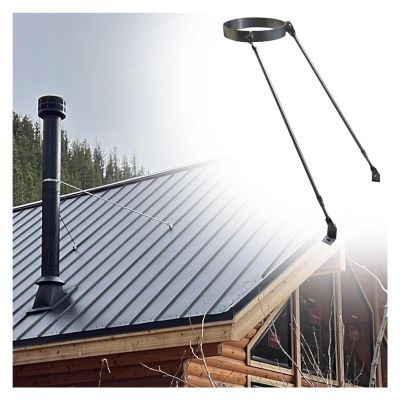 Universal Roof Chimney Support Bracket Set for 100 mm Pipes