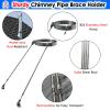 Roof Chimney Support Bracket, Wind-Resistant Removable Chimney Pipe Bracket, 15.5 cm (6 1/16 in) Ring Diameter view 4