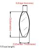 K9 Optical Glass Round Biconvex Lens, 20 mm 28 30 42 mm 44 mm 45 mm 50, for Physics Experiments (D30 F50 C5.2 E2.2) view 2