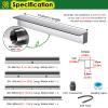 Stainless Steel Pond Waterfall Spillway with Pipe Connectors, Customizable, 36 cm Outlet view 2