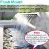 SFSLBFB Pond Waterfall Overflow Set, 304 Stainless Steel, Wall-Mounted, Silver, 40 cm view 3