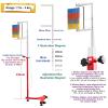 Professional Vertical Jump Tester with Wheels, Adjustable 1.7–3.7 m view 2
