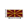 North Macedonia Flag Patches, 3 × 2 cm, Embroidered Iron-On/Sew-On Set view 2