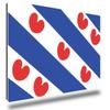 TRIOSK Friesland Flag Refrigerator Magnet, 85 x 55 mm, Strong Rectangular Travel Souvenir Gift view 1